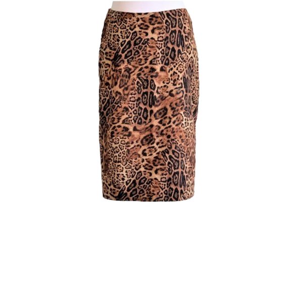 XOXO Leopard Print Pencil Skirt Size 7 EUC - Picture 3 of 10
